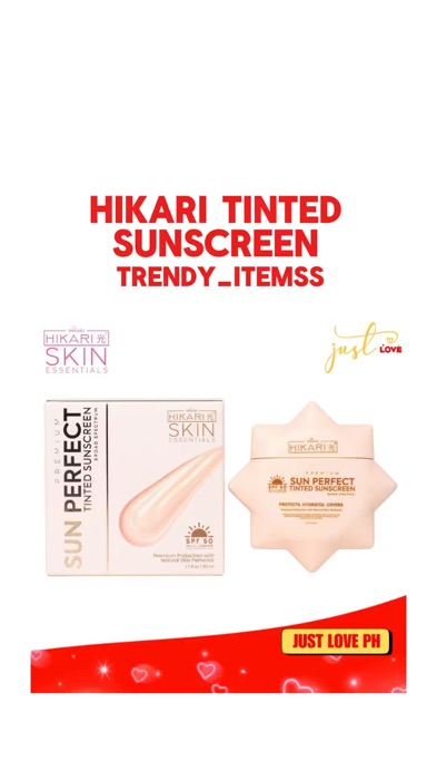 Hikari Tinted Sunscreen ✨🛒 #sunscreen #tintedsunscreen #ownvideo #skincare #hikaritintedsunscreen #hikarisunperfect #shopeefinds #hikarisunscreen