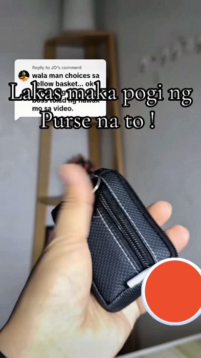 Black coin purse