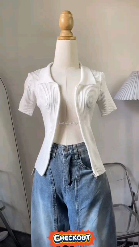 top unique cotton shirt simple basic top semi crop top #MasMuraSaShopee #viewers #buy #shopee #shopeefinds #trend