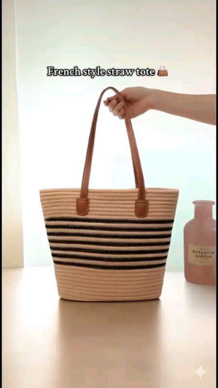 Straw Tote Bag for Women Large Capacity Woven Beach Bag Summer Outdoor Travel Vacation Boho Shoulder Bag#freecoinSaShopee #MURASAShopee #hugotSaShopee