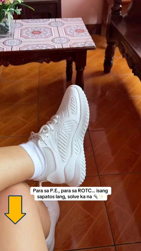 Korean New Sneakers Shoes for Women Fashion casual  Running Rubber Shoes flat work shoes for women#checkout #HugotSaShopee