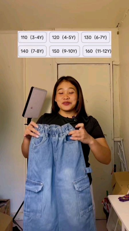 CARGO Jeans wide leg 6Pockets for Kids#FreeCoinsaShopeeVideo #MasMurasaShopee #HugotsaShopee
