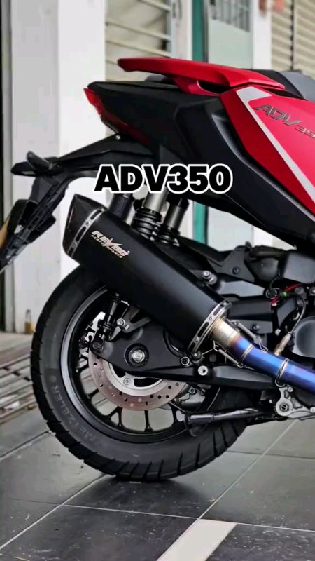 Full Exhaust System For Honda Forza 350 ADV350 2022-2024 Exhaust Exhaust Moto Fix Slip On Front Link Pipe With Carbon Fiber Est#FreeCoinsInShopeeVideo