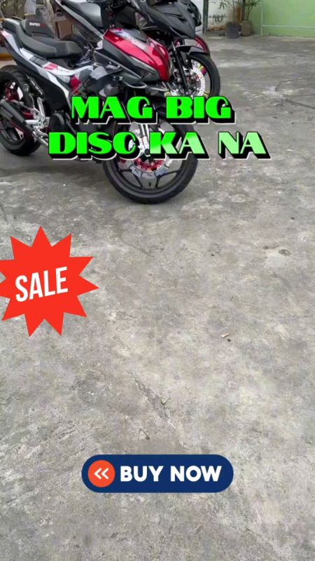 Big Disk for Yamaha Sniper 155 and 150 with bracket #kingdrag #bigdisk #300mm #stgp #streetgp #yamaha #sniper155 #sniper150 #fyp #sale #freecoins
