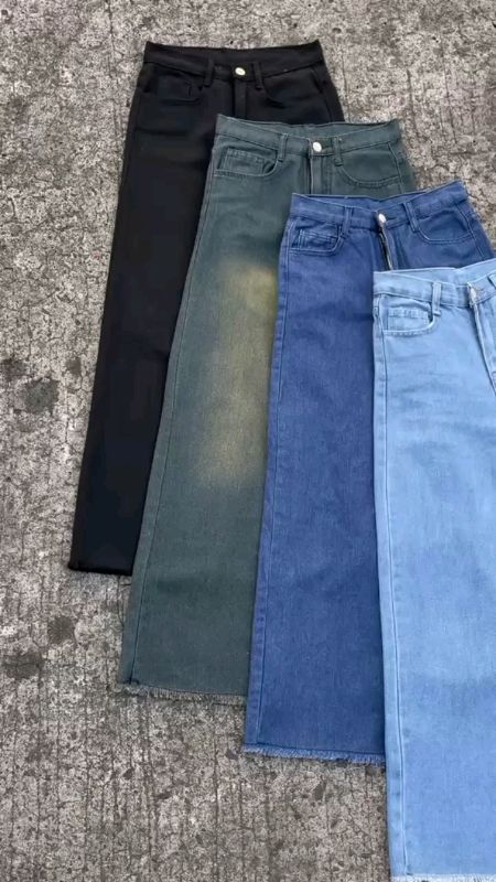 Retro yellow mud dyed jeans American high street baggy loose wide-leg trendy brand washing Stylish Casual#jeans #widelegjeans#fypp