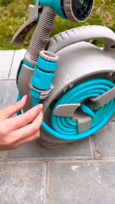 Wintop Durable Portable Garden Hose Reel Cart with 10M Water Hose Reel & Adjustable Spray Gun Set#freecoinSaShopee #MURASAShopee #hugotSaShopee