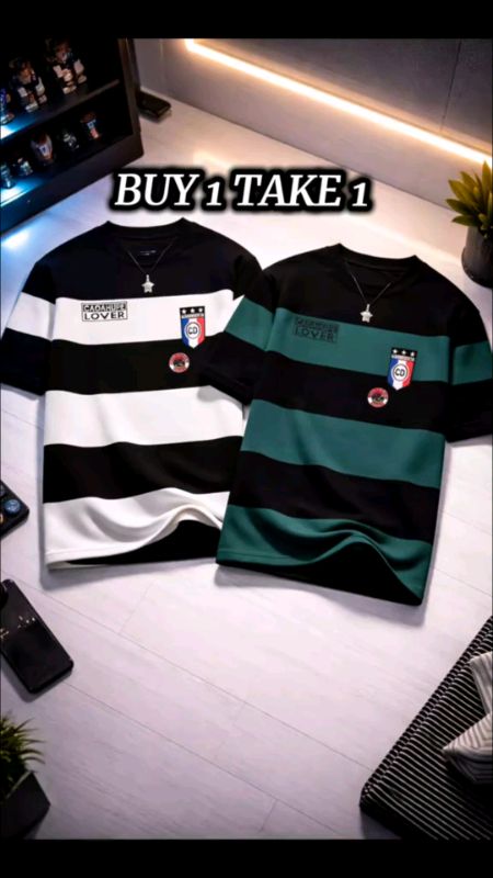 buy 1 take 1 trendy mens striped round neck tshirt summer casual #MasMuraSaShopee #HugotSaShopee