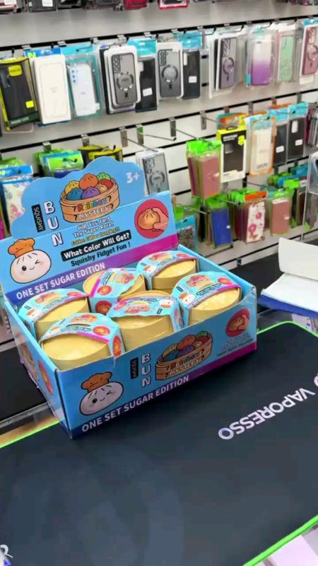 2026 Glitter Dumpling Squishy Toy,Slow Rising Soft Squeeze Ball with Cute Expressions Sensory Fidget,Cute Bao Bun Fidget Toy with Steamer Box for Anxi