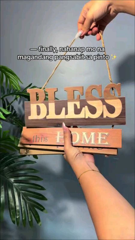 Bless Love Insperational Wood Wall Hanging Decor#BlessLove#Insperational#Woodwall#HangingDecor#Shopee