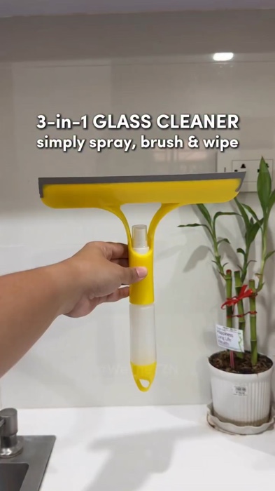 ￼3-in-1 Glass Scraper Window Cleaner #MasMuraSaShopee #trending #bilina #fyp #glasscleaner