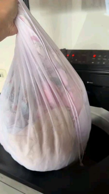 #3Pcs Fine Mesh Laundry Bag Drawstring Washing Clothes Net Bags for Wash Machine Clothing Care #laundrynet