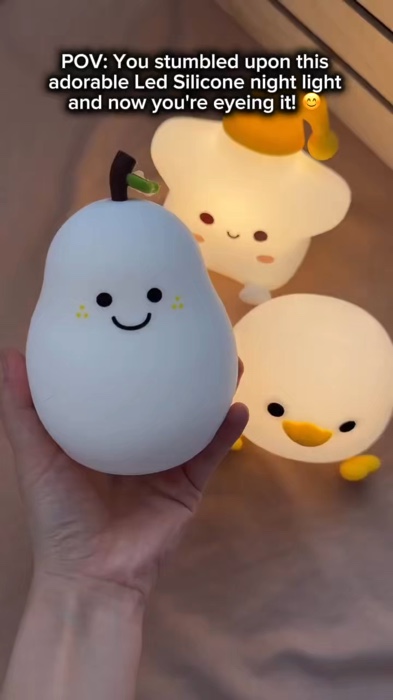 #Led #Silicone #night #light #lamp #rechargeable #touch #bedside #soft #patting #cute #usbcharging #ordernow Add to cart! #fyp  #sensing #cartoon