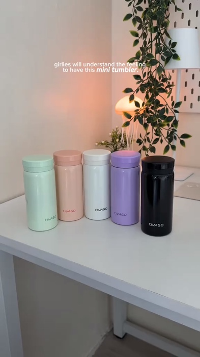 Portable Macaron Stainless Steel Vacuum Tumbler Hot and Cold Water Bottle #MasMuraSaShopee #portable #stainless #steel #vacuum #tumbler #bottle #mini