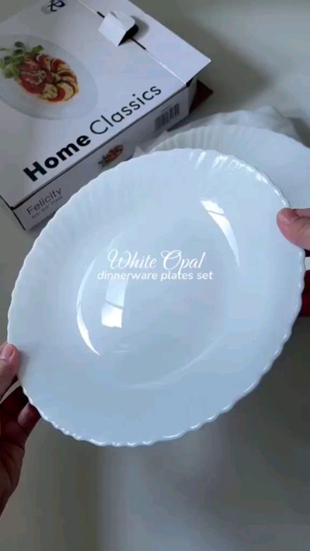 Opal glass dinner plate set #sale #highquality #affordable