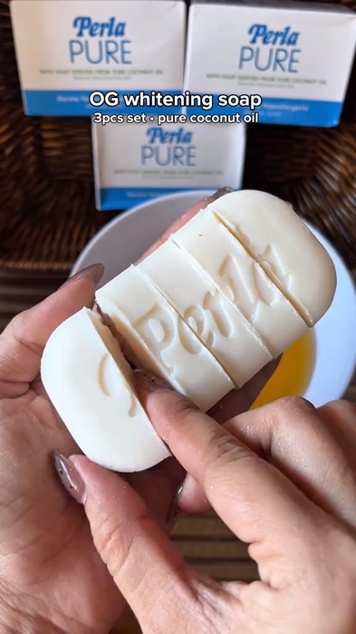 ￼ Perla Pure Bath Hypoallergenic Soap Original Scent #pureperla #perla #personalcare #hypoallergenic #soap #bodysoap #fyb #FreeCoinsInShopeeVideo