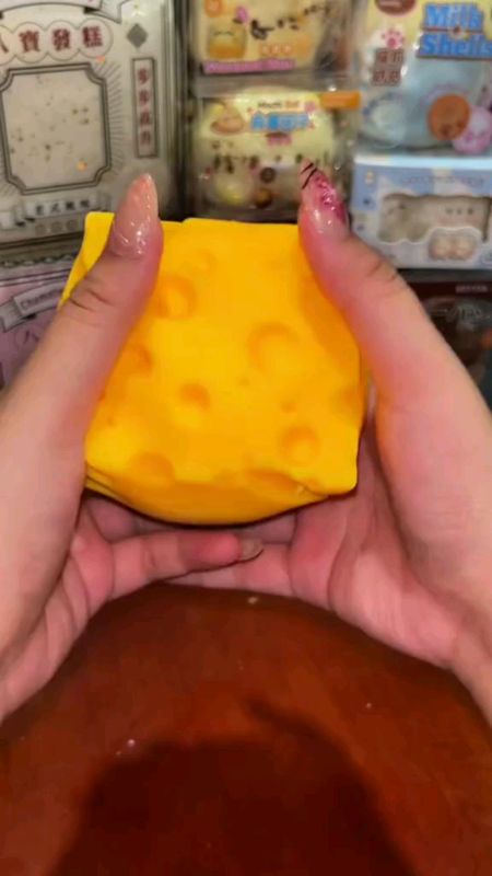 CHEESE SQUISHY #stressrelief #stressball #squishy #cheese #extralarge #squishylover #viral #trendy #getyoursnow