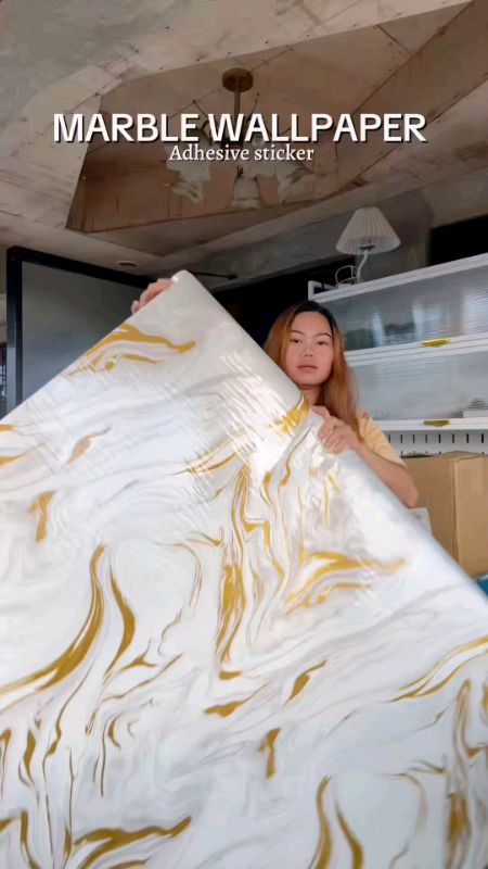 Wallpaper design wall Marble decor Vinyl Sticker Self-Adhesive #marble #quality #trending #viral #fyp #FreeCoinsInShopeeVideo #MasMuraSaShopee