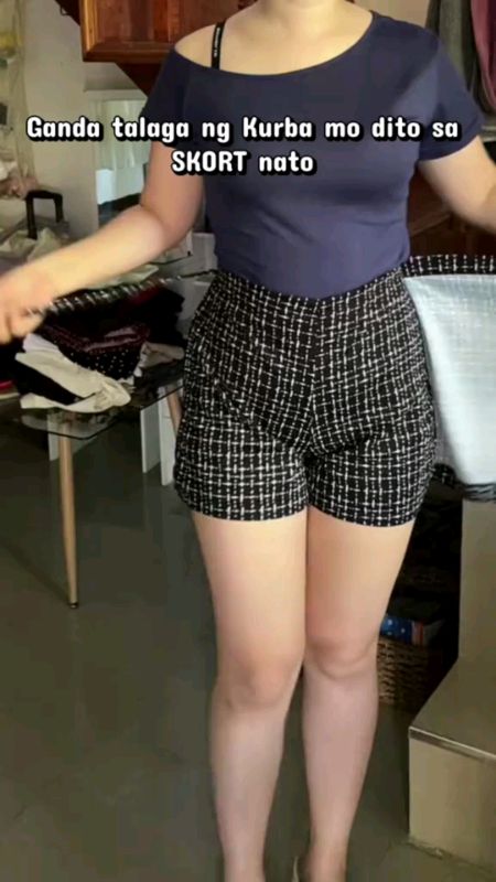 Sunny & Co Plus Size Checkered Skort Tie Wrap Overlap Short for Women #MasMuraSaShopee #FreeCoinsInShopeeVideo #trending #paydaysale #fyp