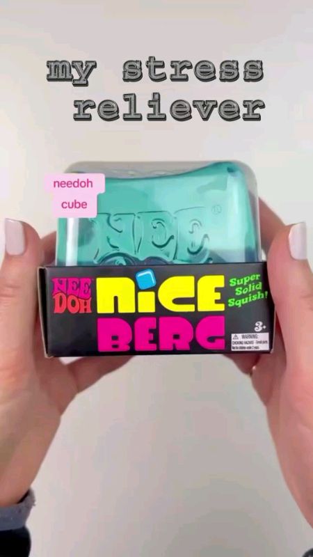 Nee Doh Nice Cube & Jellyfish Squishy Fidget Toy – Super Solid Squeeze Fidget Toy for Stress Relief & Focus, Sensory Tool for Kids Adults#squishy