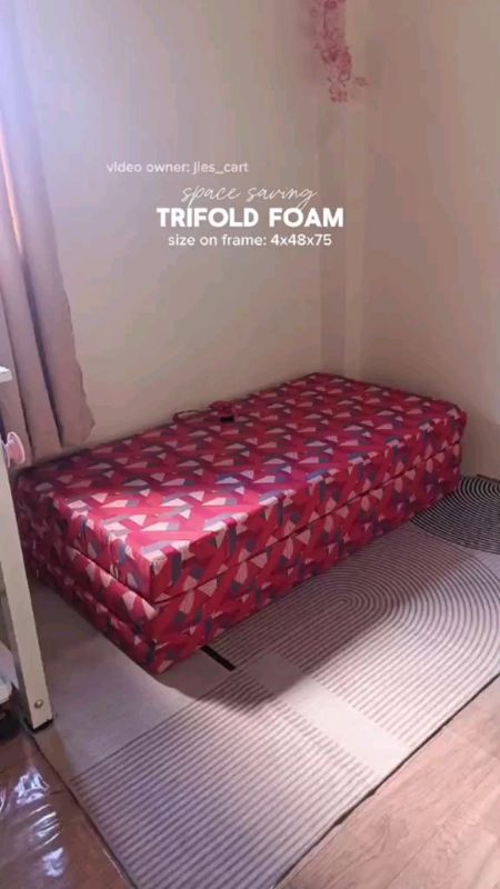 Folding foam mattress for east storage TRI fold mattress  🛍️🛍️🛍️ #freecoinsinshopeevideo #checkoutnow #masmura