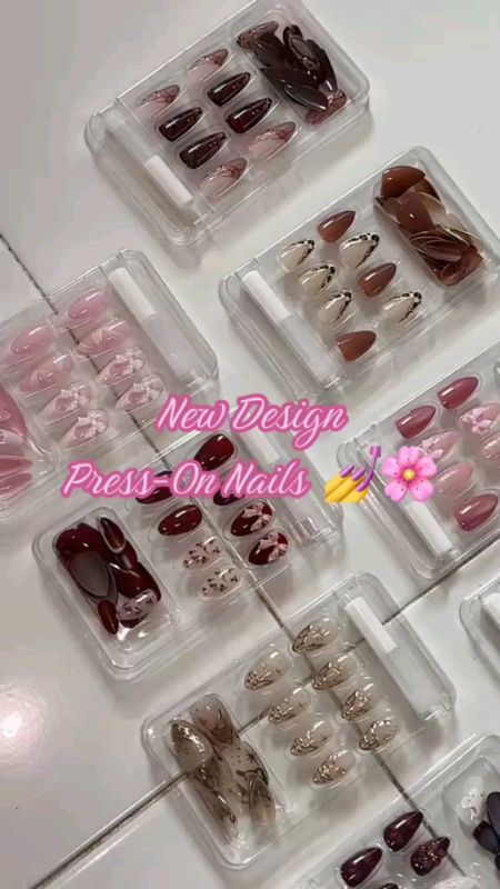 New 24Pcs Easy Use Cartoon Press-on Artificial False Tipsy Stick-on Nails Tips Art#MasMuraSaShopee