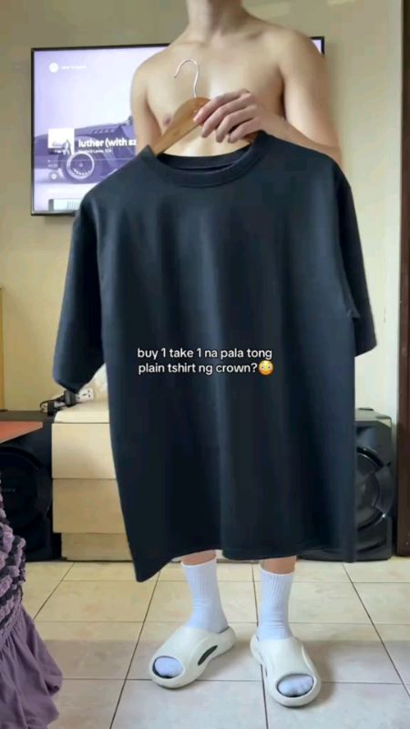 Crown Buy 1 Take 1 Boxy Cropped Plain Tshirt for Men & Women Boxy Oversize Fit Top#buy1take1 #crown #tshirtformen #ctto