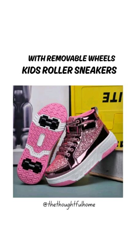 Kids Heelys Roller Sneakers with removable wheels #rollersneakers #wheelshoes #rollershoes #kidsshoes #shoesrollerskates