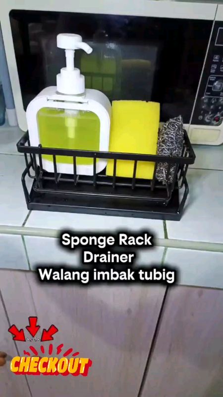 Sponge Drainer Rack Stainless Kitchen Organizer Bathroom Sink Rack Soap Holder Organizer Rack#spongedrainer #soaporganizer #trendingproduct