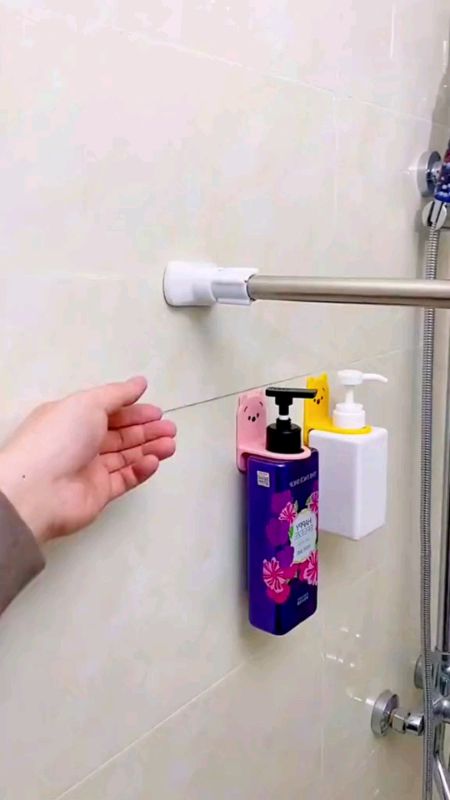 #Clothes Rod Adjustable #Curtain Rod Clothes Rail #Towel Hanging Bar #Shower Curtain Rod Punch-free#freecoinshopee
