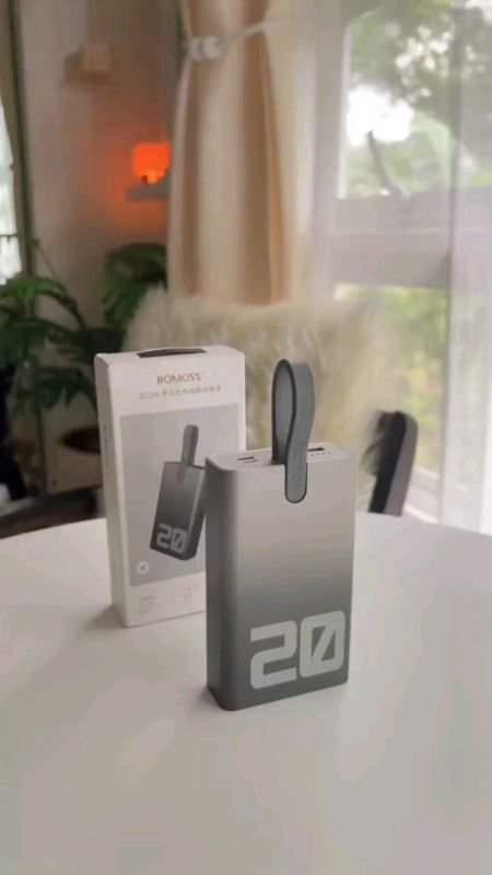 Romoss PEA20A 20000mAh 22.5W Powerbank with Built-In Cable Led Indicator Super Fast Charging Compact #mura #affordable #powerbank #20000mah #romoss