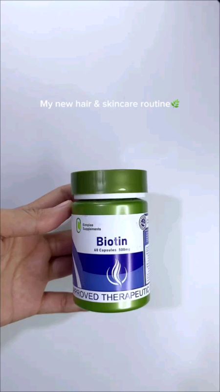 #Simplee Biotin – 500mg | 60 Capsules – Supports Hair, Skin & Nail Wellness & Beauty Nutrients [1]