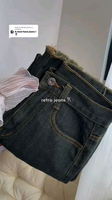 Raw Denim Baggy Jeans for Women High Waist Wide Leg Pants Straight Loose Boyfriend Mom Jeans Casual#masmurasashopee #checkoutnaCTTO