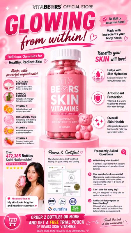 Vitabears Skin Gummies collagen gummies vitamin e vitamin c vitamin c with collagen #vitabears #gummiescollagen #FreeCoinsSaShopeeVideo #shopeeph #fyp