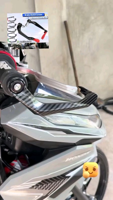 UNIVERSAL MOTORCYCLE HANDLEBAR CARBON Brake Lever.😎👌👌👌👌Handle Guard#fyp