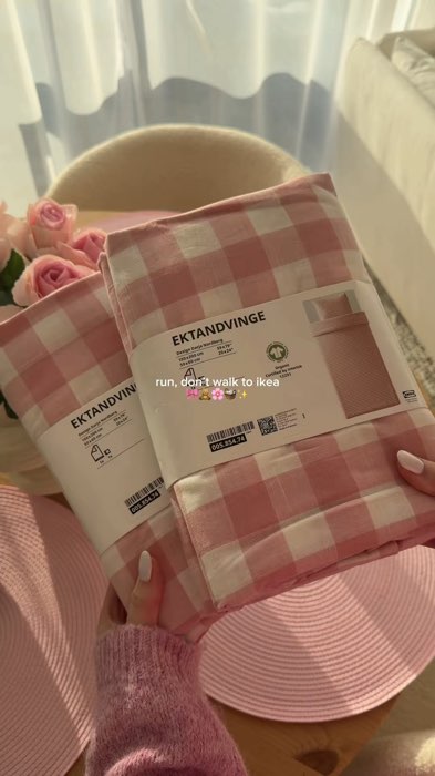 ikea-inspired beddings🌸💗 #bedsheet #bed #pink #aesthetic