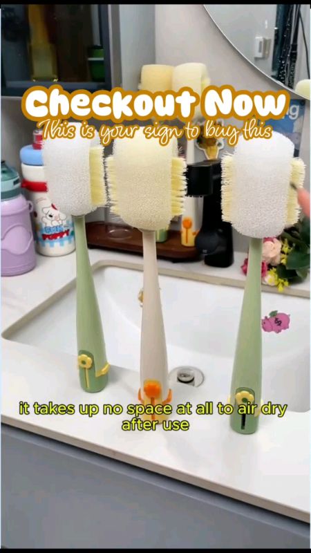 🌱 Phanqy 5in1 Baby Bottle Brush Multi-functional Cleaning Tool Baby Cup Feeding Cleaning Set Portable