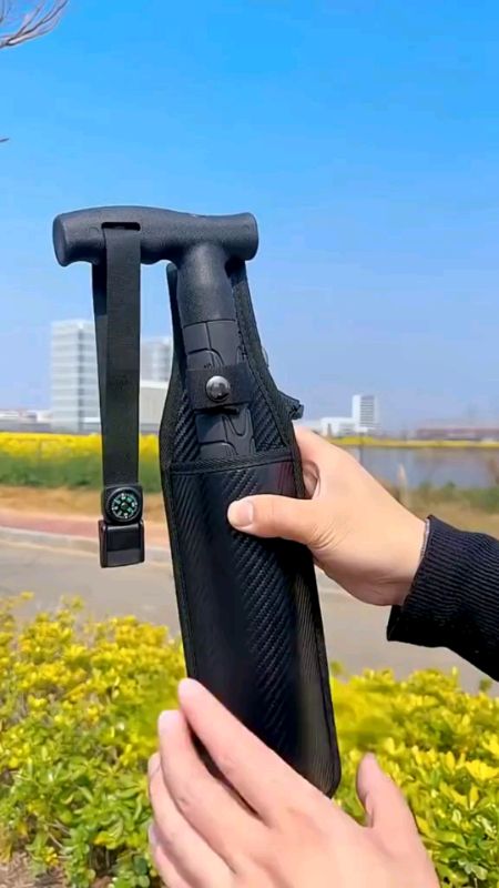 #Roben 52CM Lightweight Folding Walking Stick Retractable Rod Telescopic Outdoor Equipment Batton bag#freeCinshopeeVideo