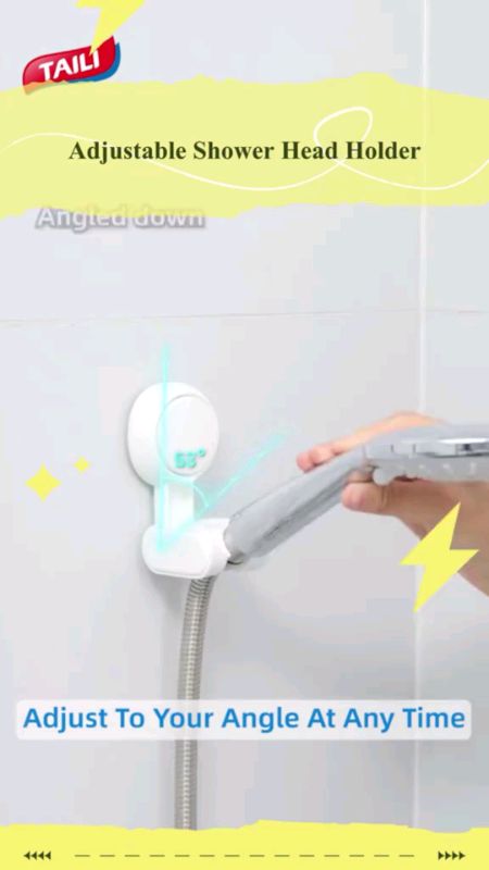 #TAILI Suction shower head holder Adjustable reusable Wall Mounted Mop Bracket Non Drill for Bathroom Toilet