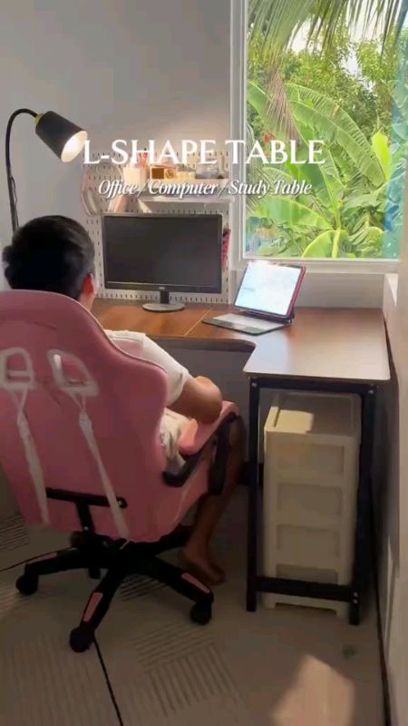 #corner #computer #table #cornercomputertable #lshaped #officetable #studytable #gamingtable #trend #trending #viral #fjkape