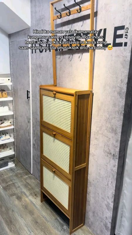 bamboo shoe rack#shoeorganizer#viral #fyp #MasMUraSaShopee