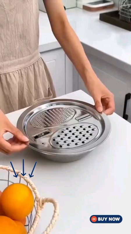 3in1 multifunctional thickened stainless steel basin slicer grater drain basin three-piece set #MasMuraSaShopee #MasSulitSaShopee #shopeeph #shopnow