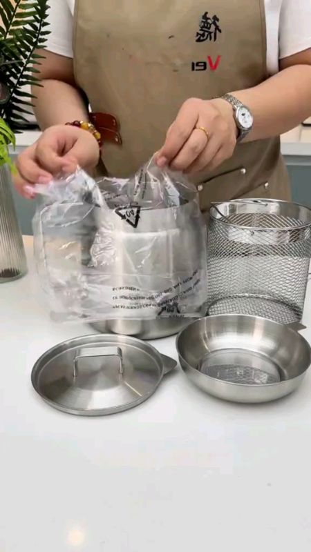 #Stainless Oil Strainer pot#Masmurasashapee#Gelo-Shop