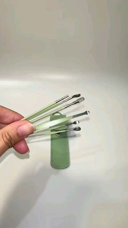 #6pcs Ear Cleaner Set Spiral Earpick Ear Wax Pickers Portable Ear Spoon Cleaning Tools❤