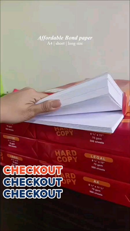 Hard Copy Bond Paper Short / A4 / Long 70gsm 500 Sheets#shopeefinds #fyp #schoolsupplies #hardcopybondpaper #hardcopy #bondpaper