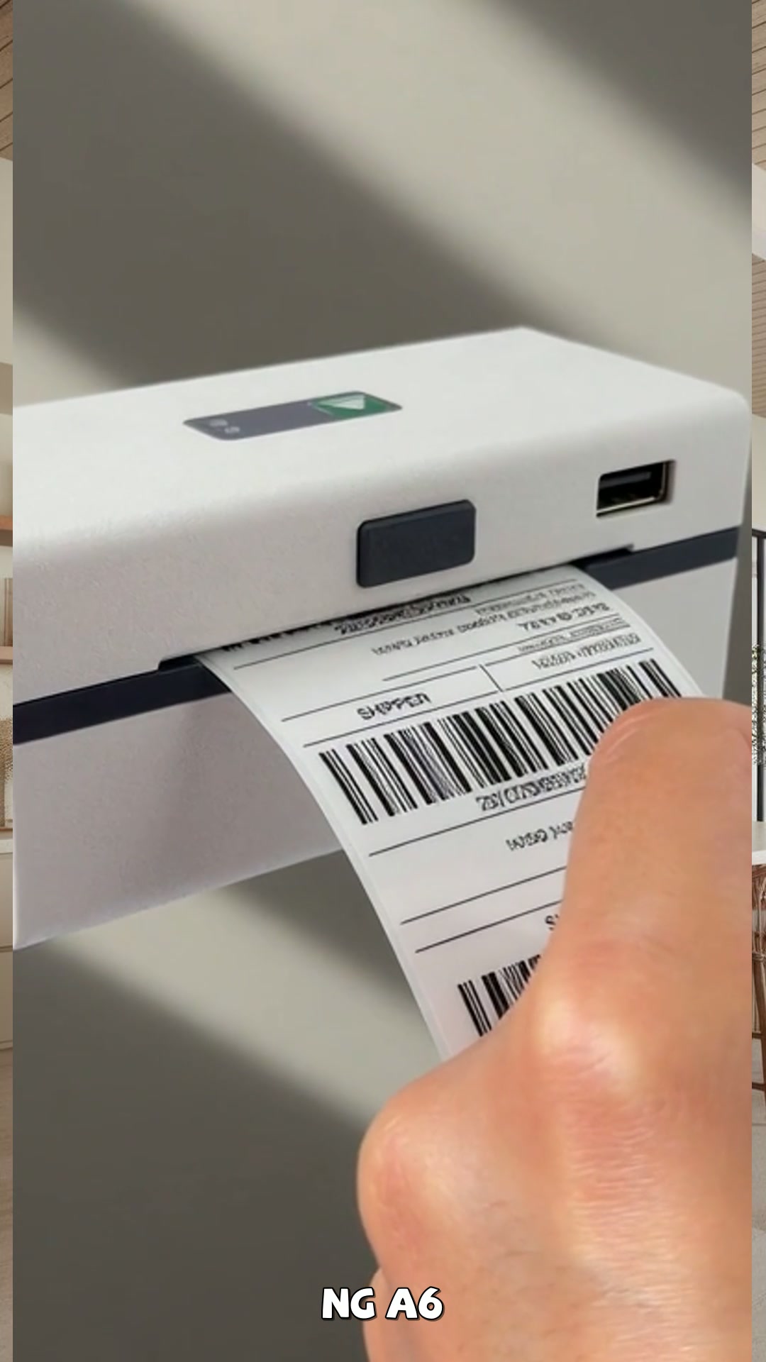 Madaling i-print ang waybill at labels mo gamit ang A6 Thermal Sticker Printer, inkless, Bluetooth, custom size p... #ShopeeFinds #viral #LabelPrinter
