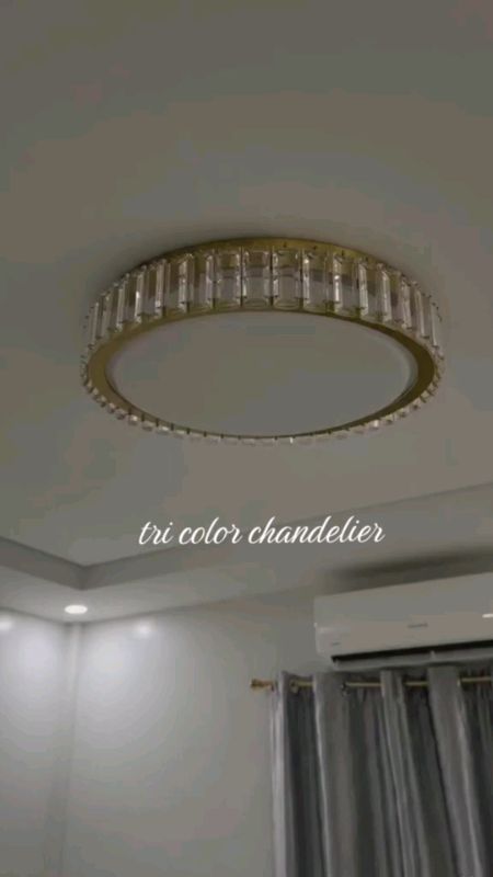 TRICOLOR LED LIGHT CEILING CHANDELIER! ✨😍💯 Ang ganda mga miii! Checkout na kayo! #CeilingChandelier #goodquality #FreeCoinsInShopeeVideo #fyp