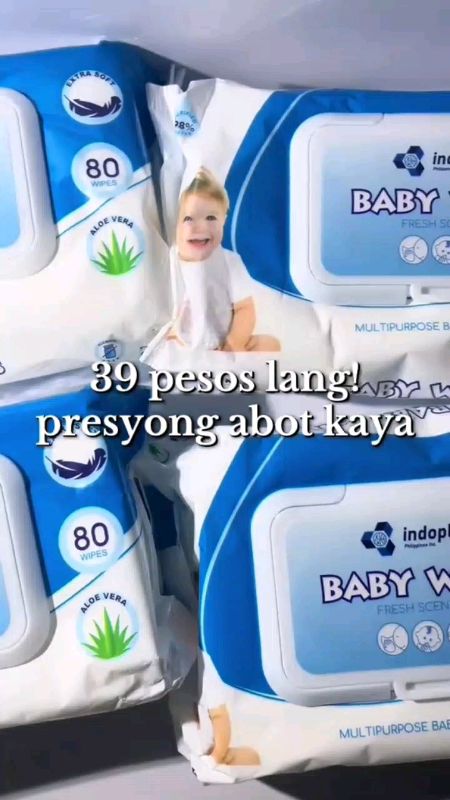 #Indoplas Antibacterial Disinfectant Baby Wipes 80 Tender sheets pack of 5 FDA Approved