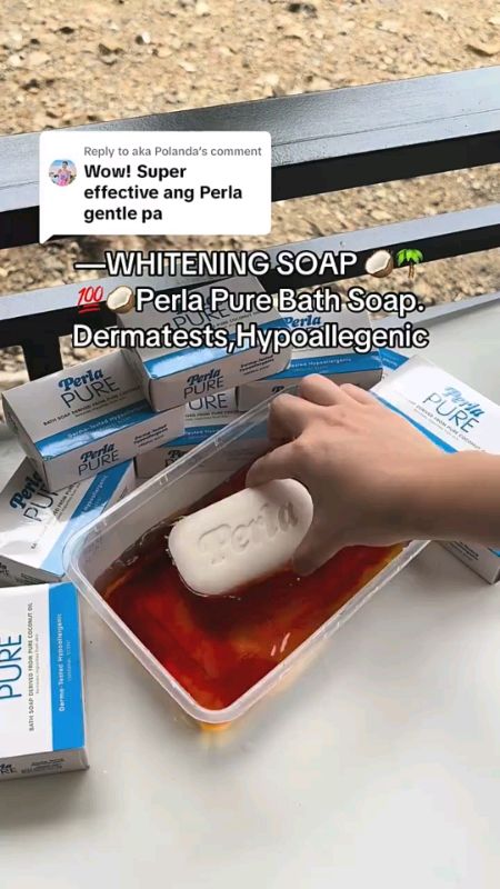 Perla Pure Bath Soap #Perla #bathsoap #dermatested #hypoallergenic #personalcare #whiteningsoap
