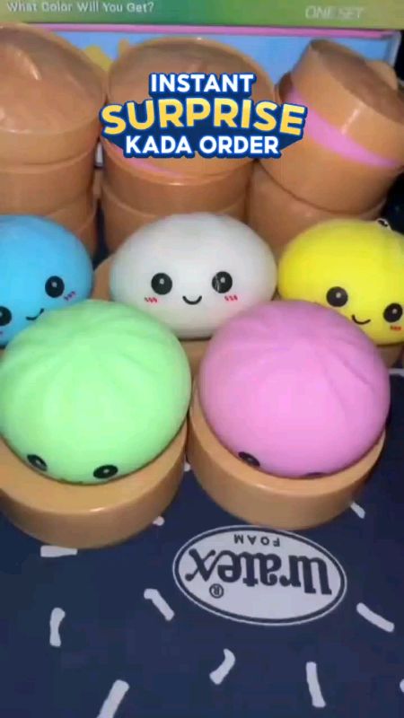 #masmurasashopee #hugotsashopee #fyp #trending #viral2026 New Glitter Dumpling Squishy Simulation Dumpling Squeezable Toy With Steamer for Stress Reli