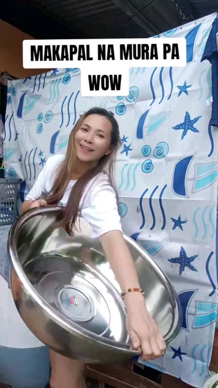 batya stainless big washing basin and thick round large capacity vegetable basin Home Kitchen Sink#FreeCoinsInShopeeVideo #MasMuraSaShopee #checkout
